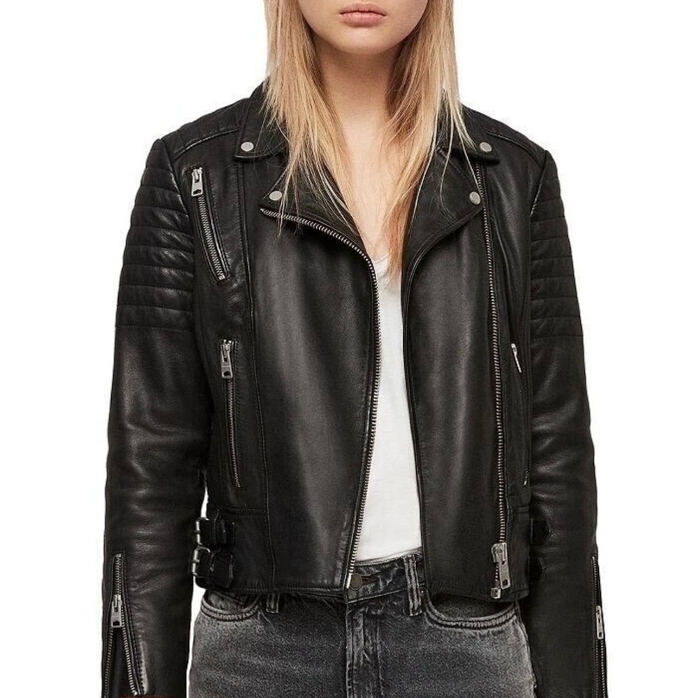 NWT Allsaints Papin Leather Jacket